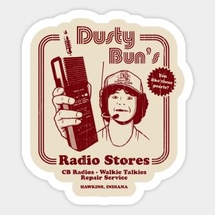 Dusty Bun's Radio Stores Sticker